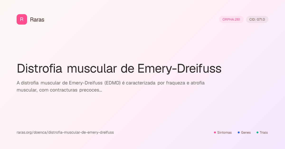 Distrofia muscular de Emery-Dreifuss — Sintomas, genes, diagnóstico e ...
