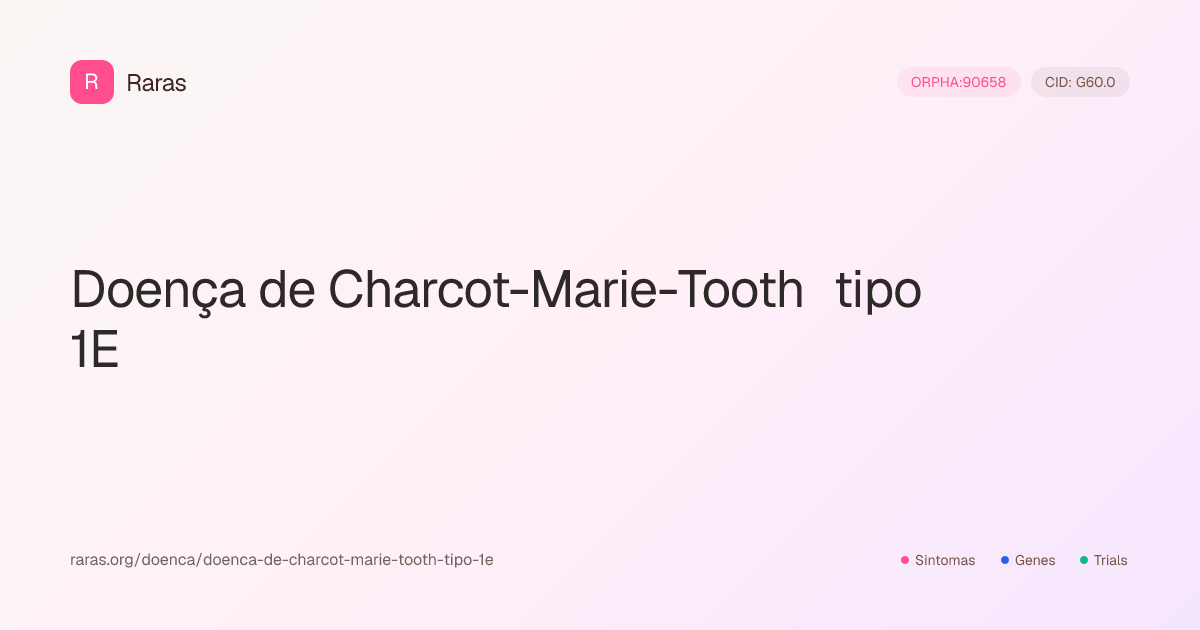 Doença de Charcot-Marie-Tooth tipo 1E — Sintomas, genes, diagnóstico e ...