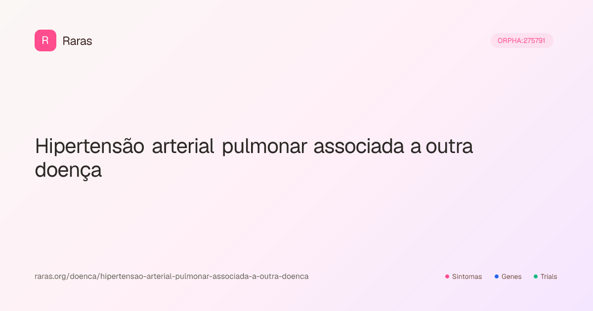 Hipertensão arterial pulmonar associada a outra doença — Sintomas ...