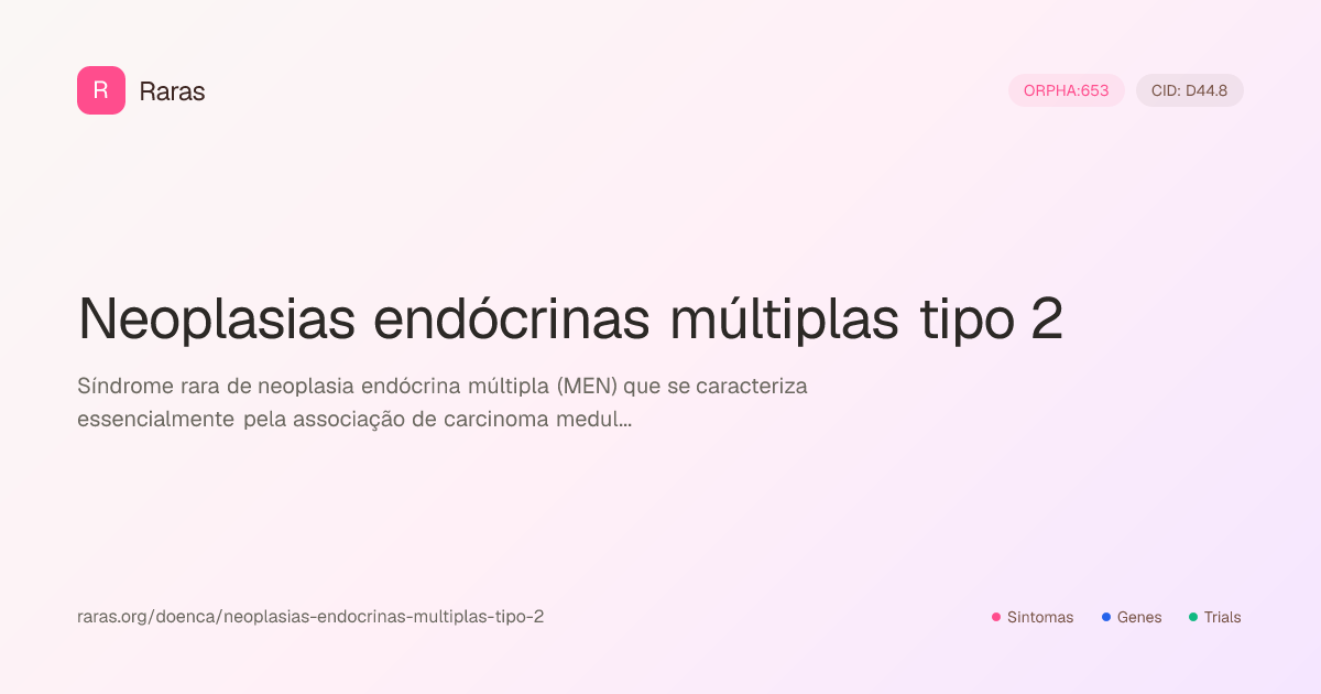 Neoplasias endócrinas múltiplas tipo 2 — Sintomas, genes, diagnóstico e ...