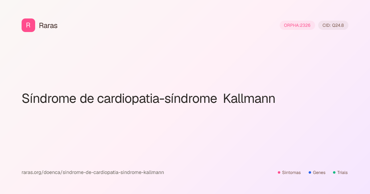 Síndrome de cardiopatia-síndrome Kallmann — Sintomas, genes ...