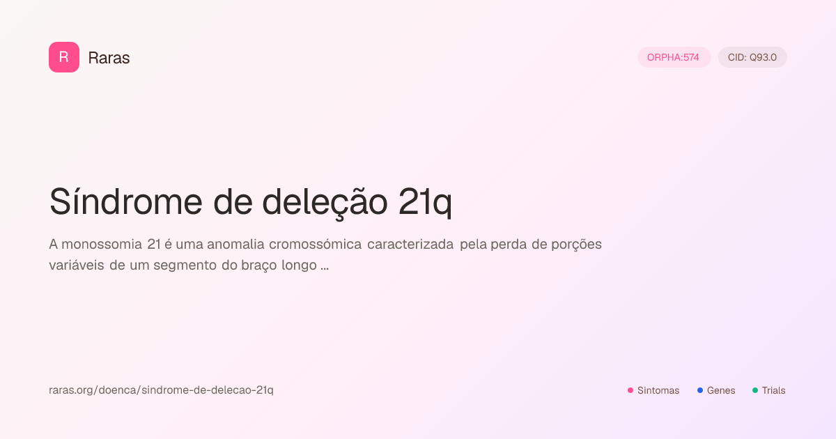 Síndrome de deleção 21q — Sintomas, genes, diagnóstico e tratamento ...