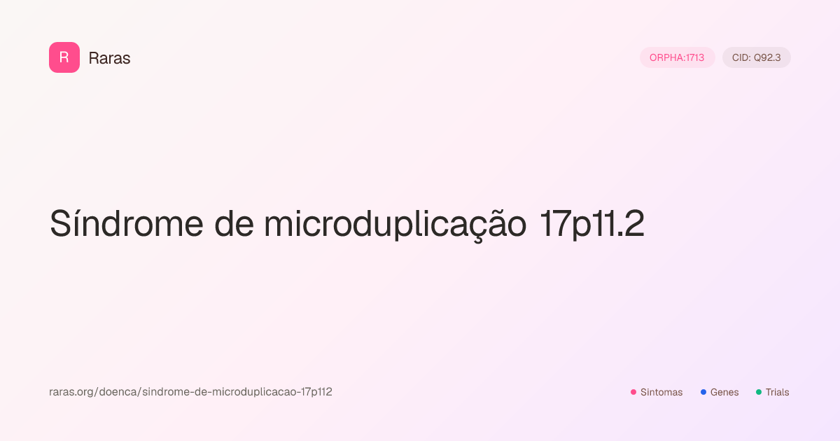 Síndrome de microduplicação 17p11.2 — Sintomas, genes, diagnóstico e ...