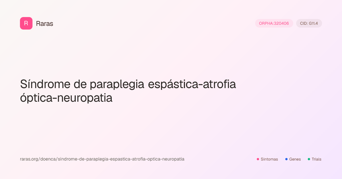 Síndrome de paraplegia espástica-atrofia óptica-neuropatia — Sintomas ...