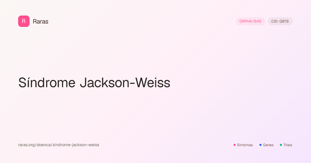 Síndrome Jackson-Weiss — Sintomas, genes, diagnóstico e tratamento ...
